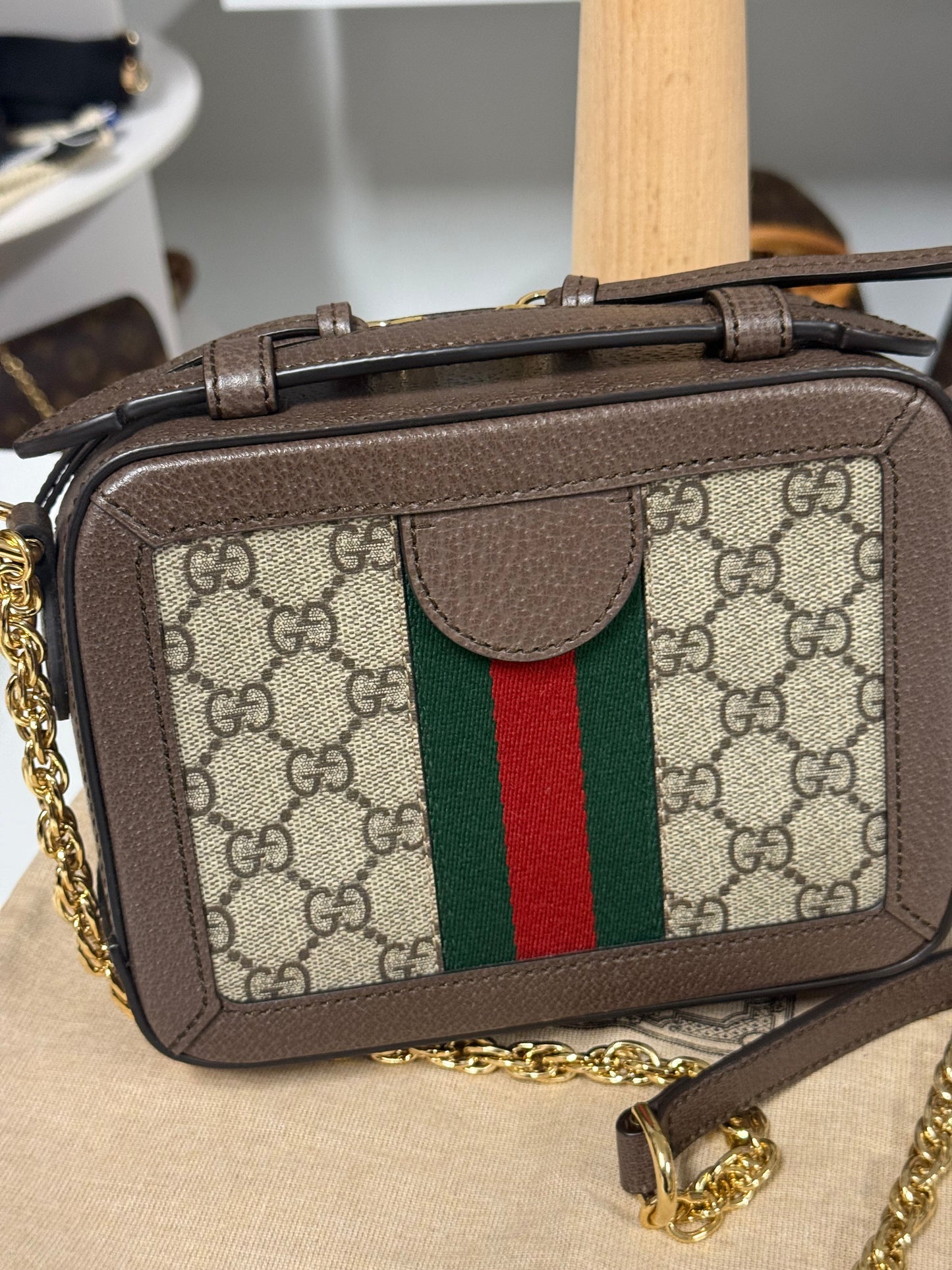 GUCCI OPHIDIA MINI TOP HANDLE SHOULDER BAG