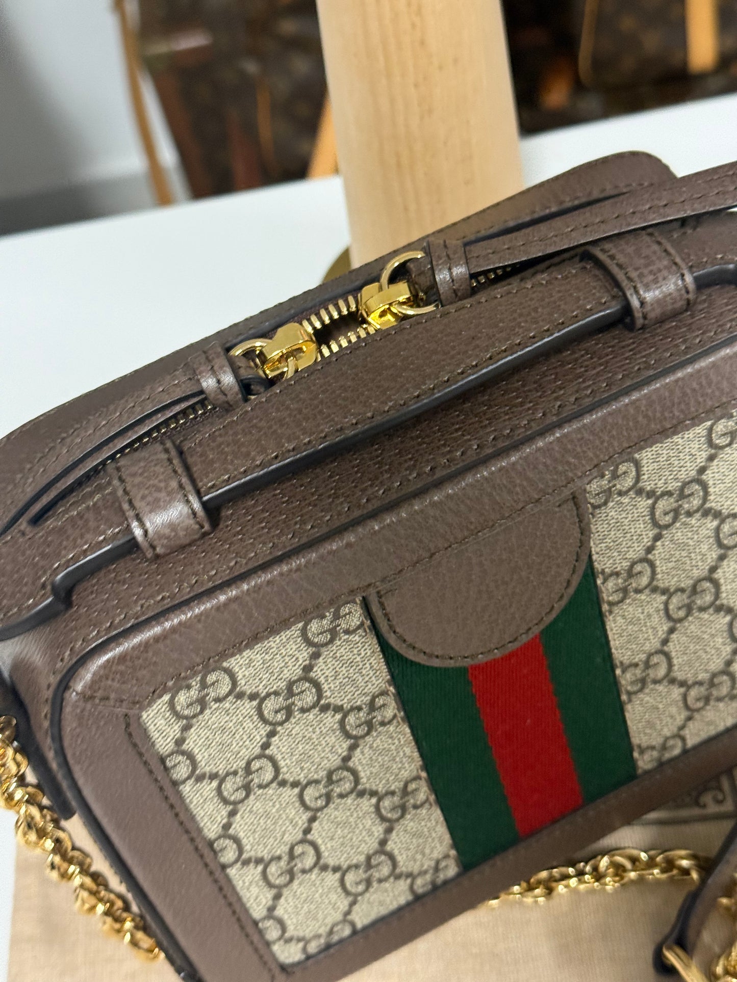 GUCCI OPHIDIA MINI TOP HANDLE SHOULDER BAG