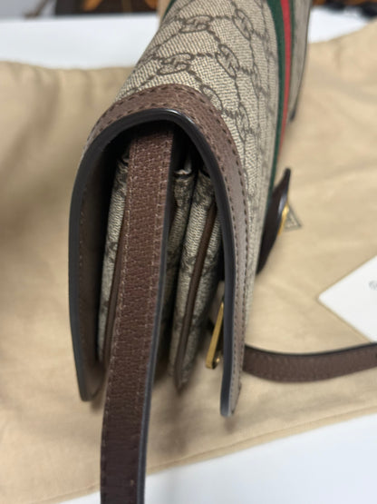 GUCCI SUPREME GG OPHIDIA NEW ACERO MESSENGER BAG