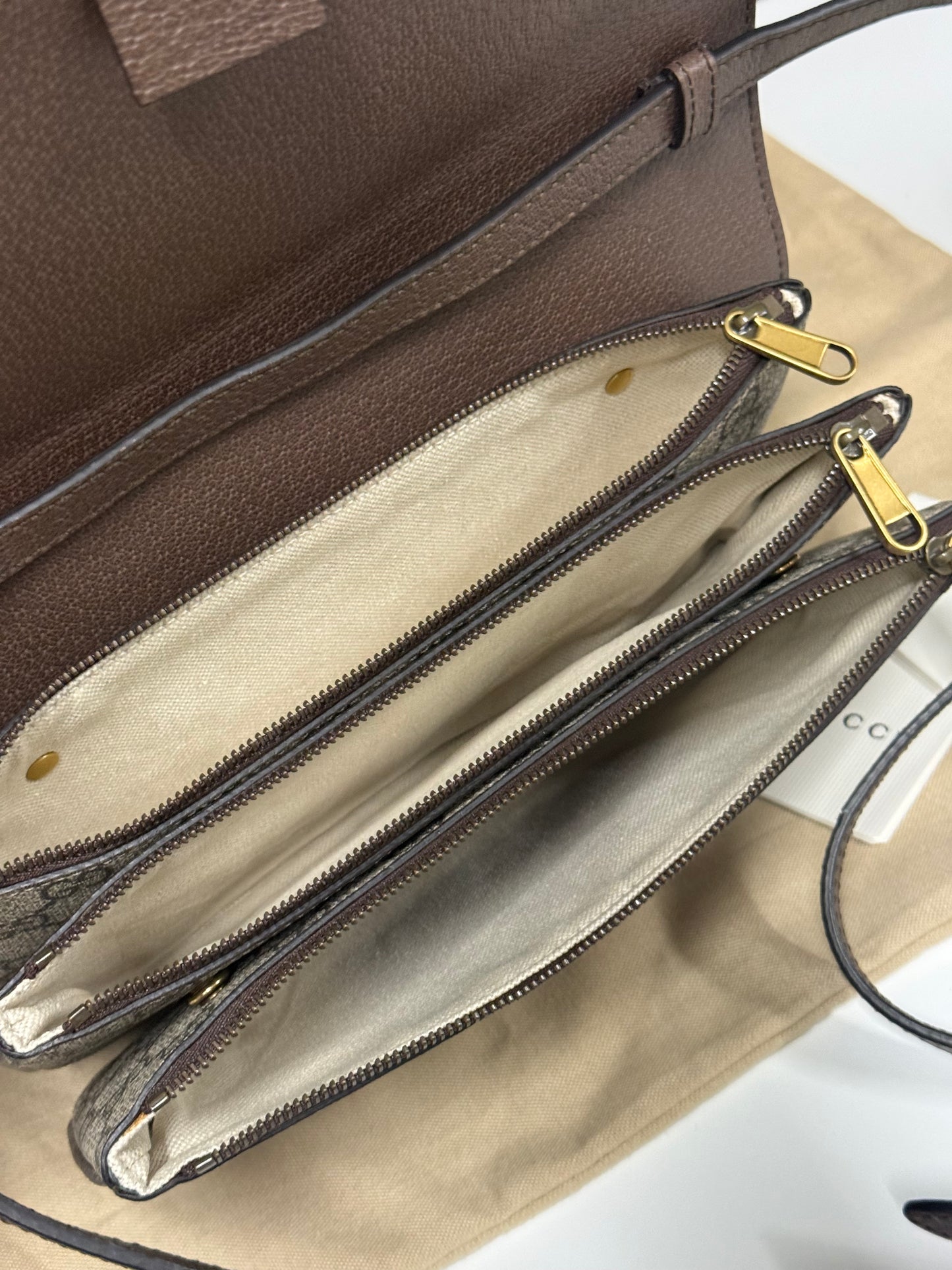 GUCCI SUPREME GG OPHIDIA NEW ACERO MESSENGER BAG