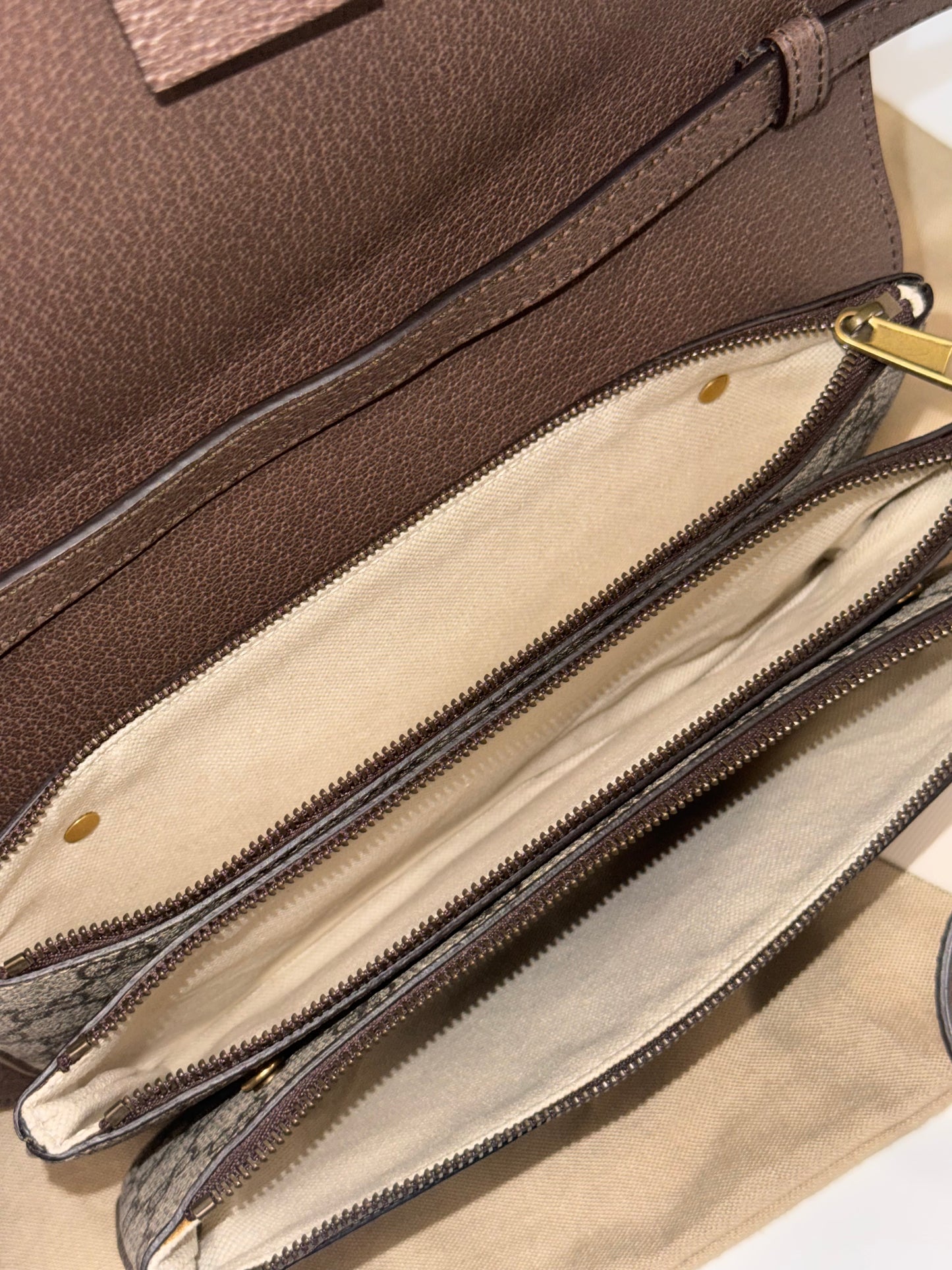 GUCCI SUPREME GG OPHIDIA NEW ACERO MESSENGER BAG