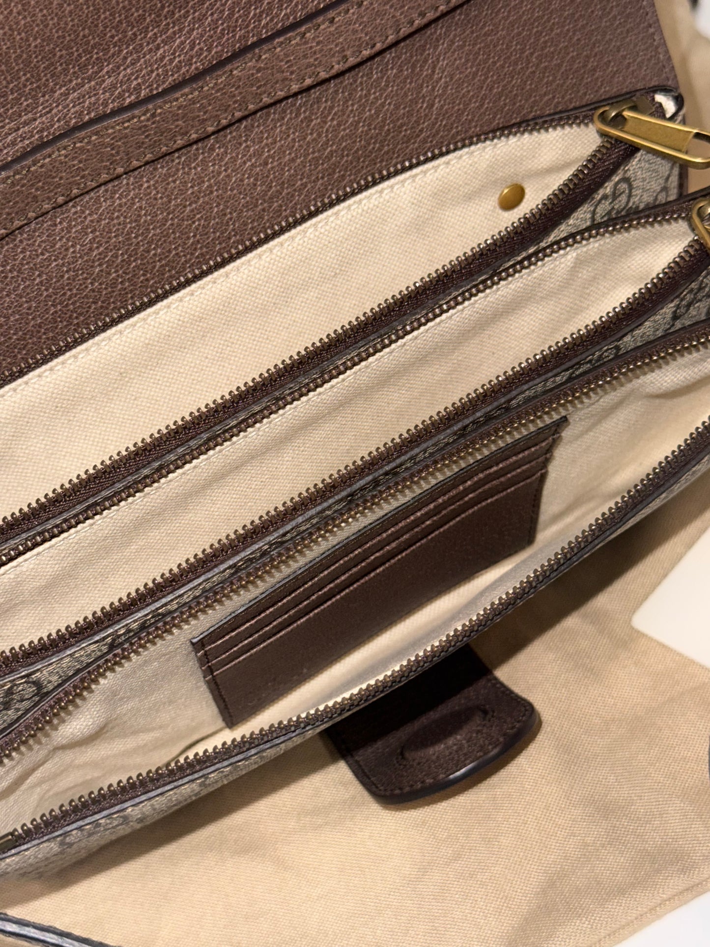 GUCCI SUPREME GG OPHIDIA NEW ACERO MESSENGER BAG