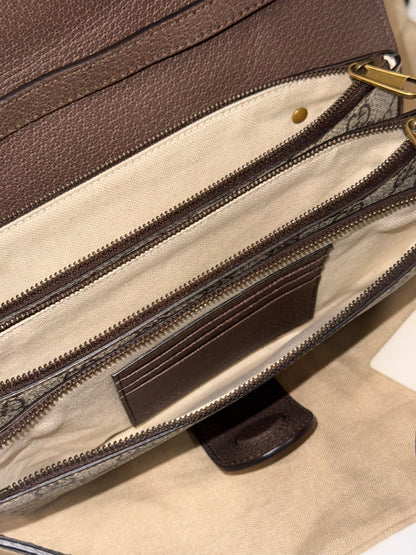 GUCCI SUPREME GG OPHIDIA NEW ACERO MESSENGER BAG