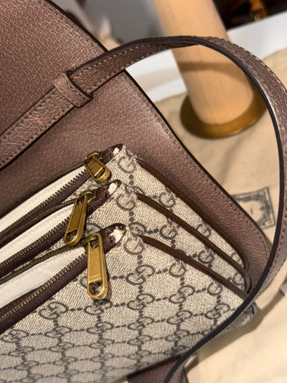 GUCCI SUPREME GG OPHIDIA NEW ACERO MESSENGER BAG