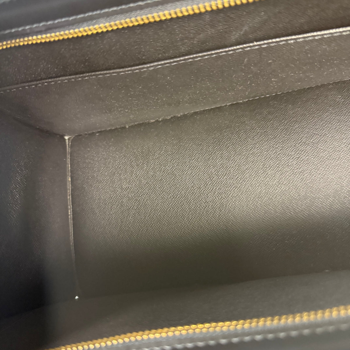 Black Epi Leather Sac Triangle Bag
