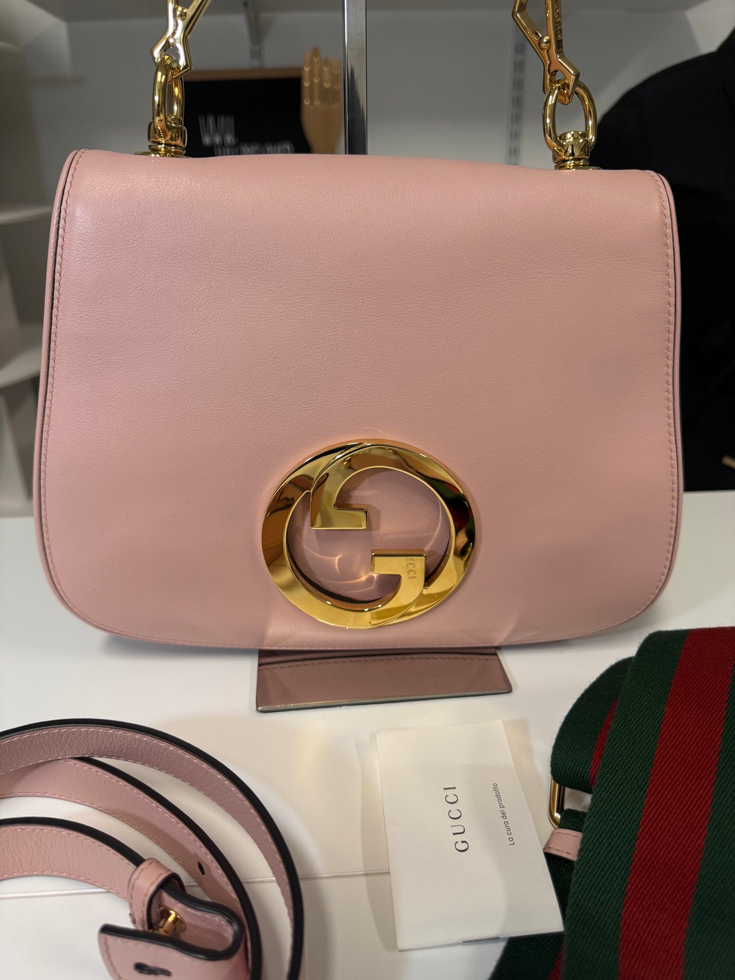 GUCCI BLONDIE TOP HANDLE IN PINK