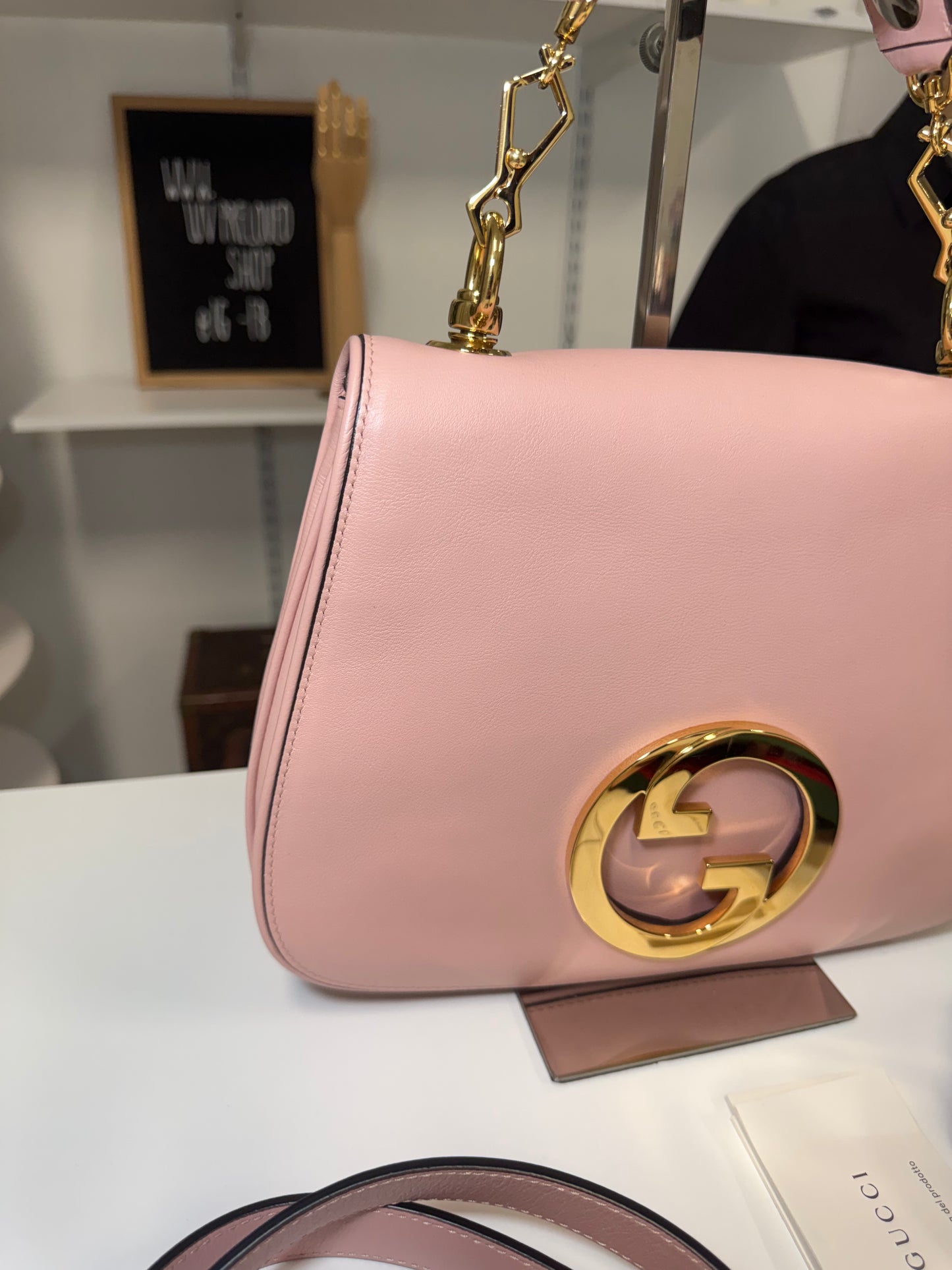 GUCCI BLONDIE TOP HANDLE IN PINK