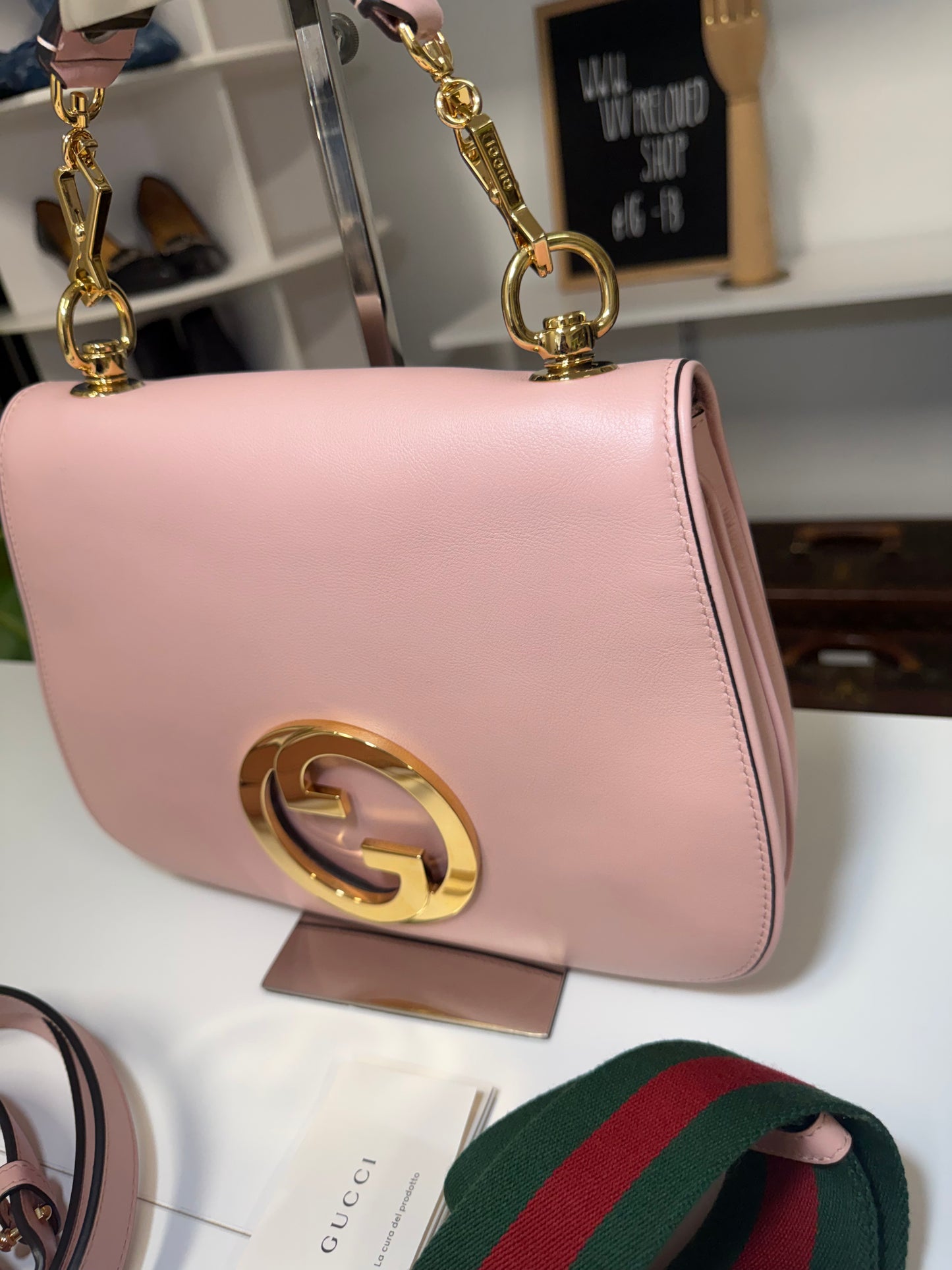 GUCCI BLONDIE TOP HANDLE IN PINK