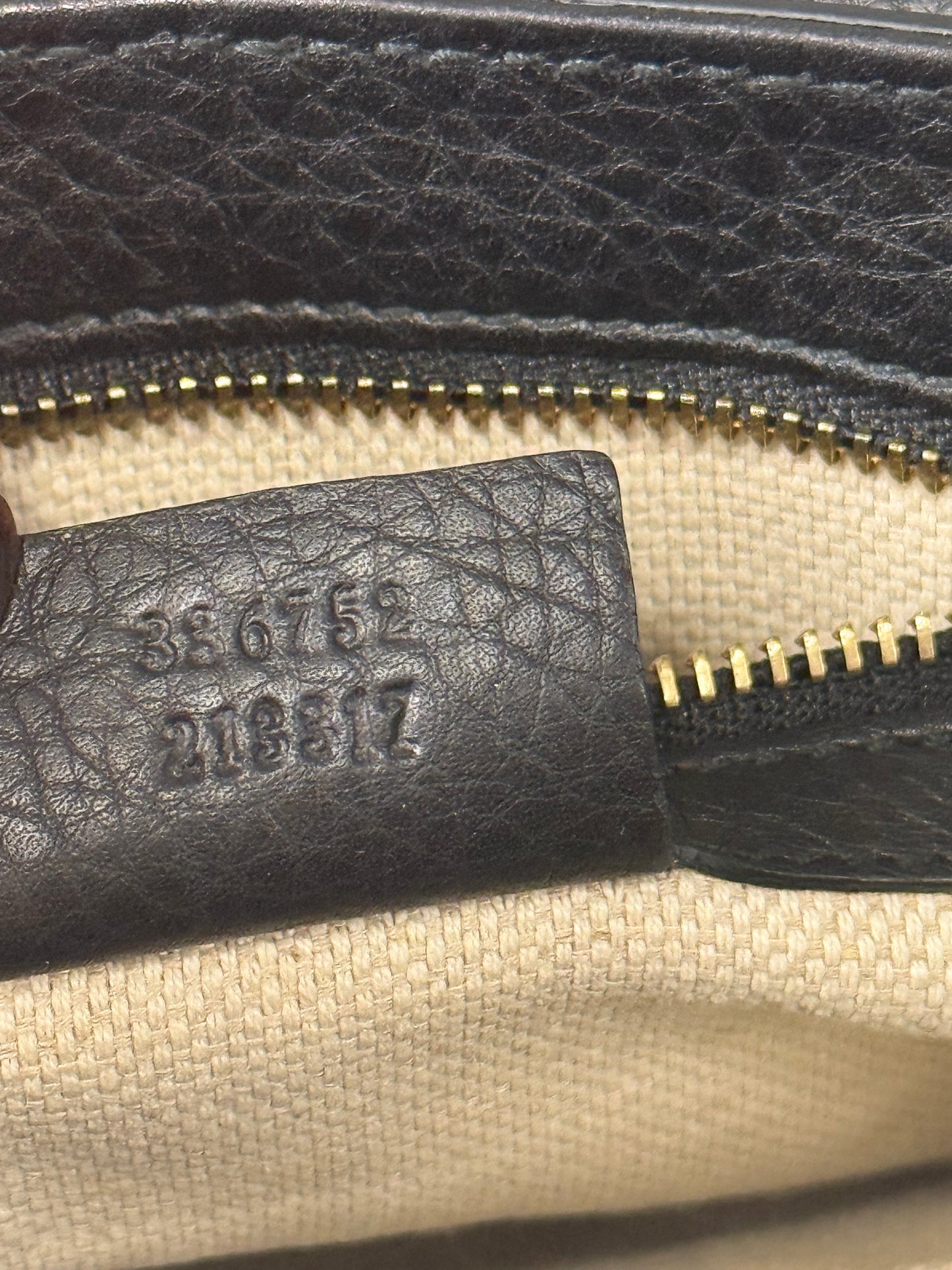 Gucci Black Pebbled Leather Soho Chain Flap Shoulder Bag
