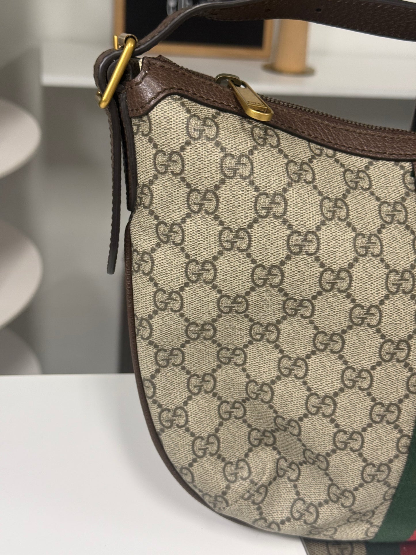 Gucci  Ophidia Small GG Supreme Canvas Shoulder Bag Beige 598125