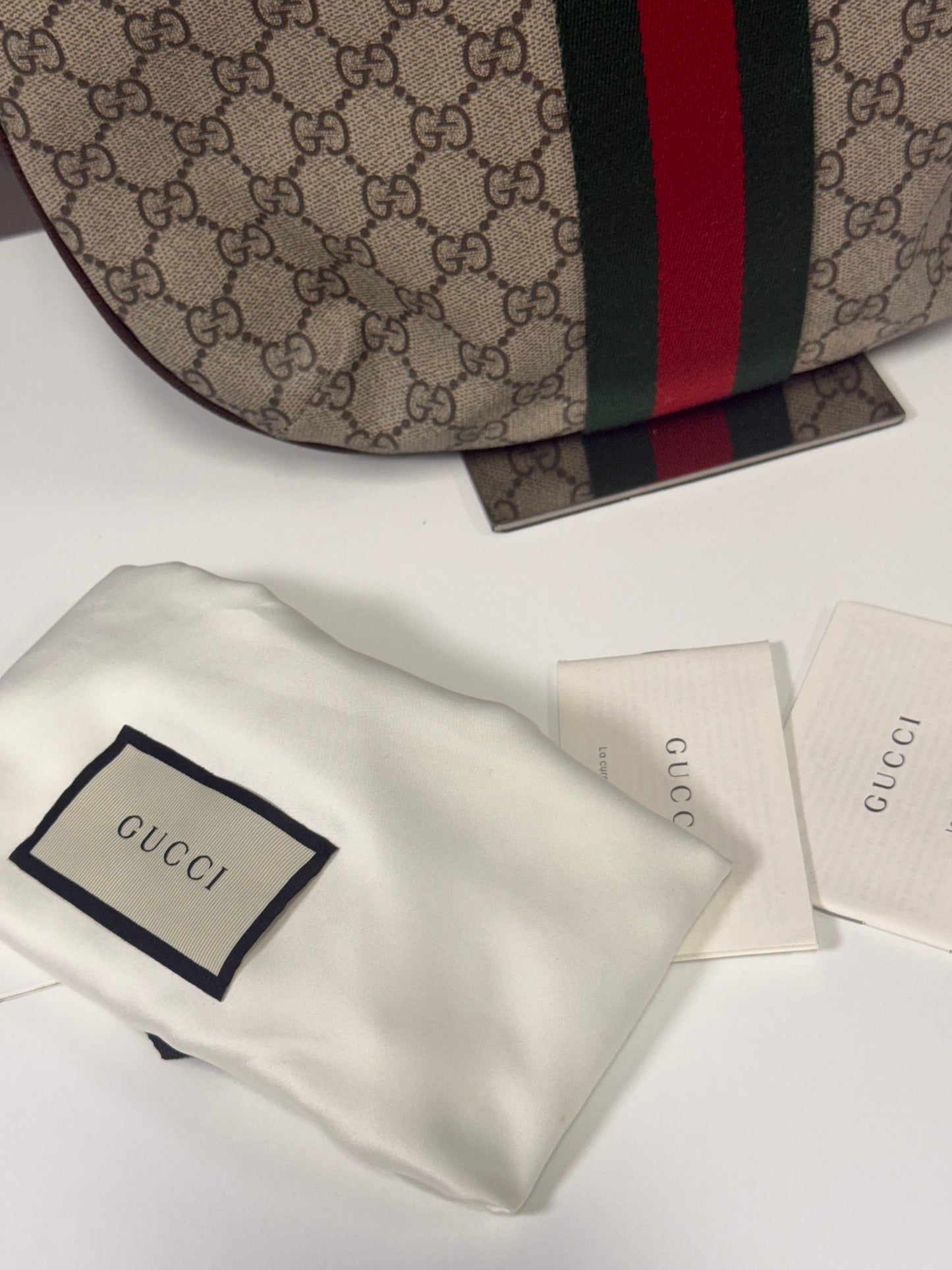 Gucci  Ophidia Small GG Supreme Canvas Shoulder Bag Beige 598125