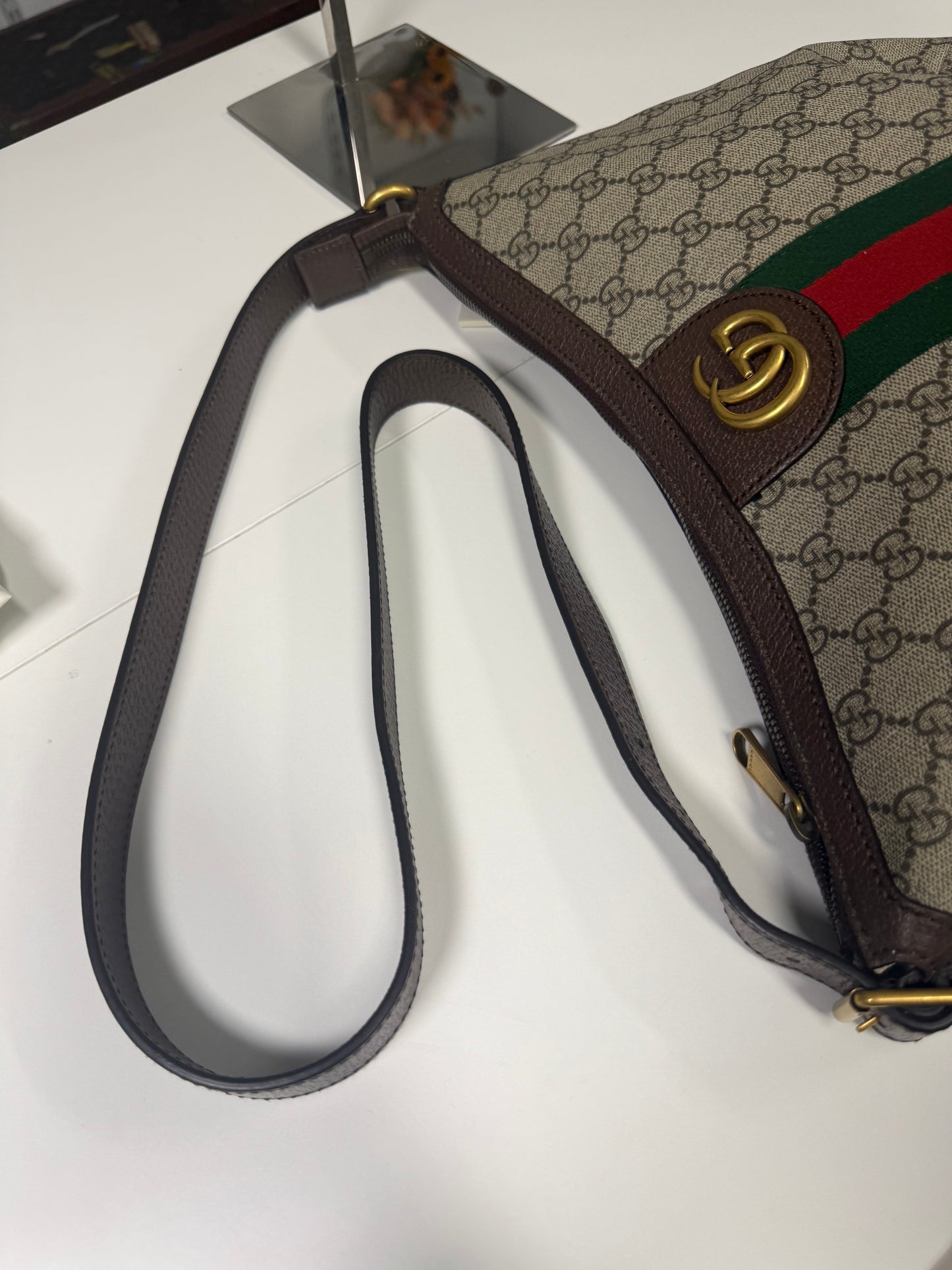 Gucci  Ophidia Small GG Supreme Canvas Shoulder Bag Beige 598125