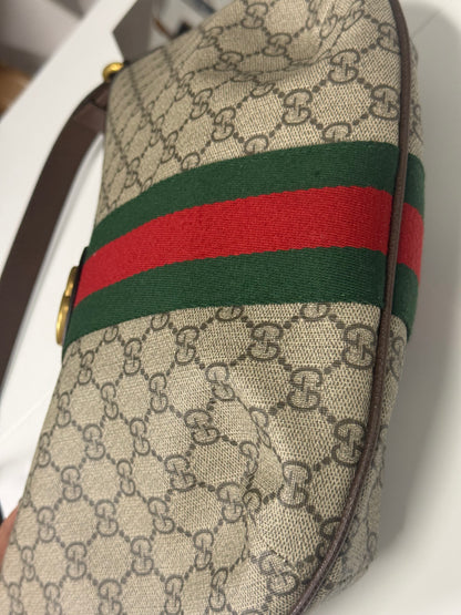 Gucci  Ophidia Small GG Supreme Canvas Shoulder Bag Beige 598125