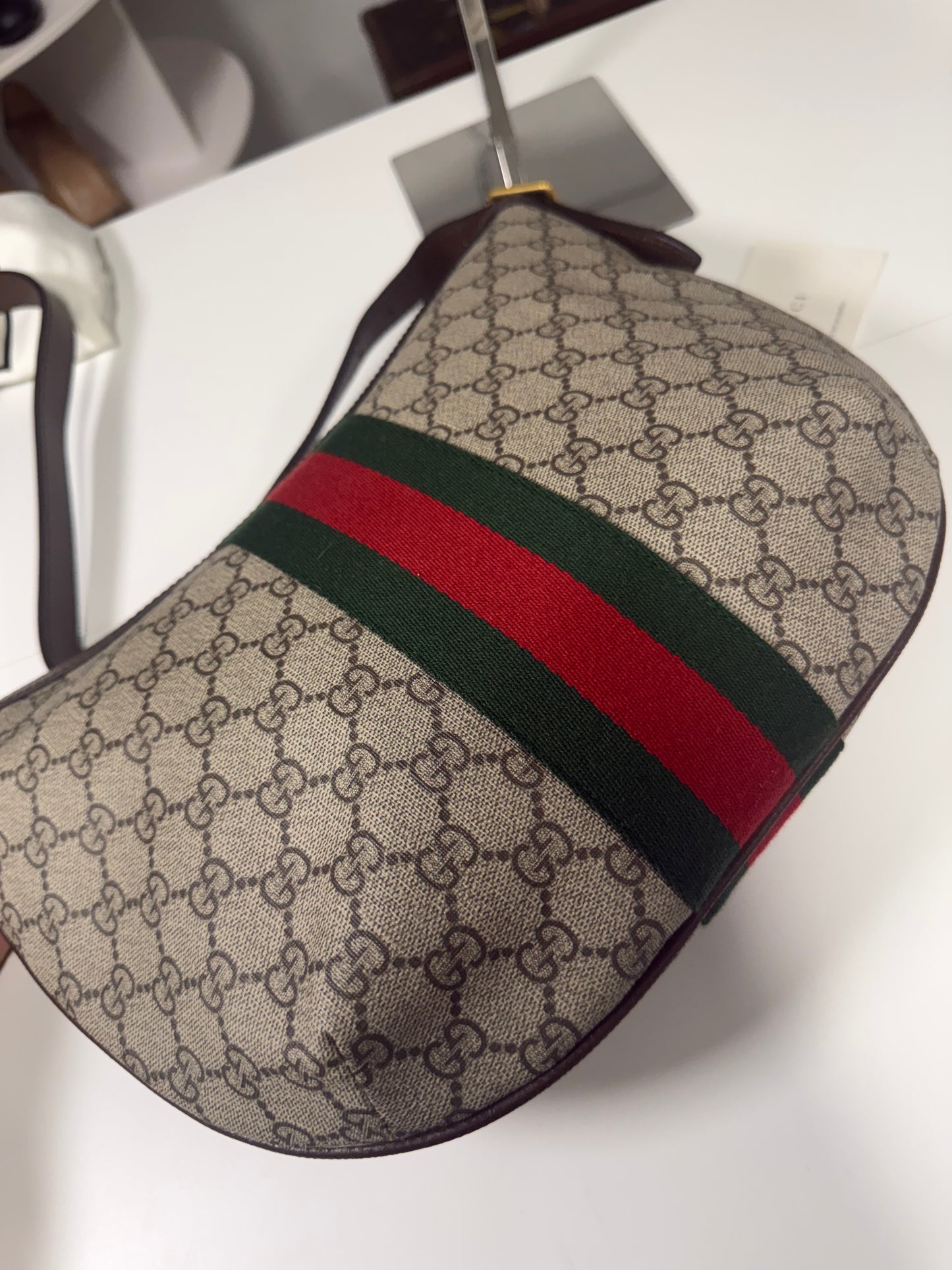 Gucci  Ophidia Small GG Supreme Canvas Shoulder Bag Beige 598125