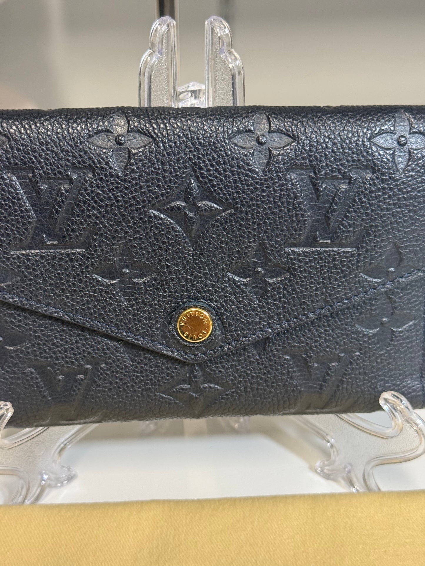 Louis Vuitton Compact Curieuse Wallet in Black Monogram Empreinte leather