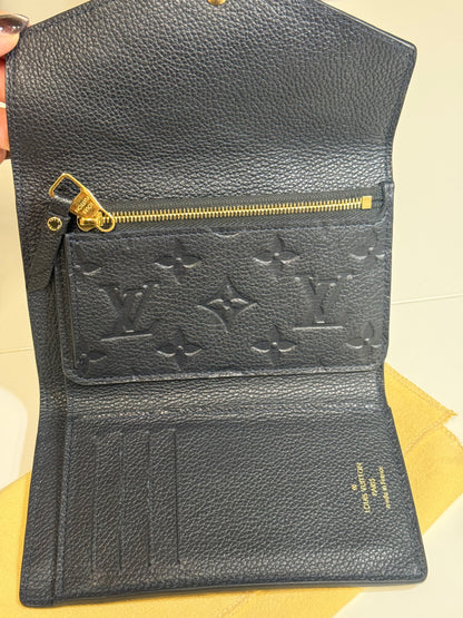 Louis Vuitton Compact Curieuse Wallet in Black Monogram Empreinte leather