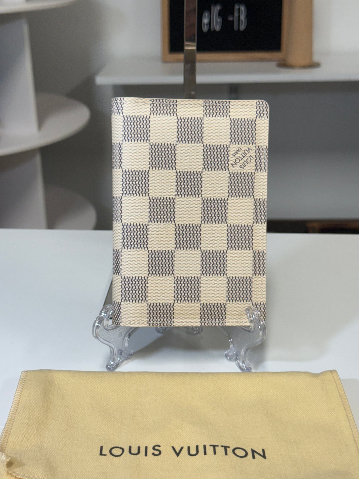 Louis Vuitton Passport Cover in Damier Azur