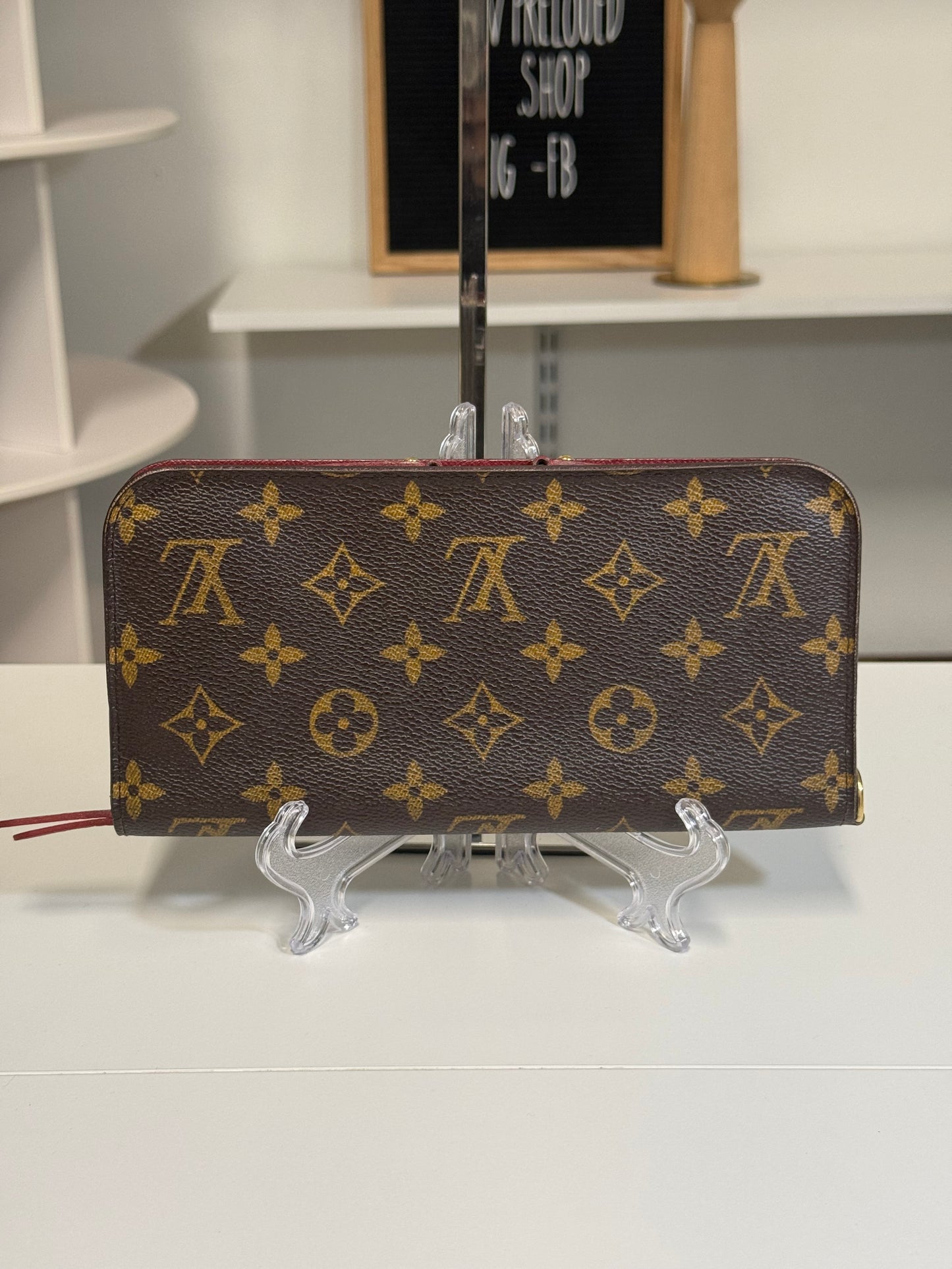 LOUIS VUITTON INSOLITE WALLET RED INTERIOR MONOGRAM CANVAS