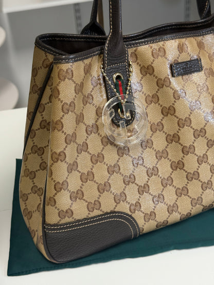Gucci GG Crystal Princy Tote Bag 293592 Brown PVC