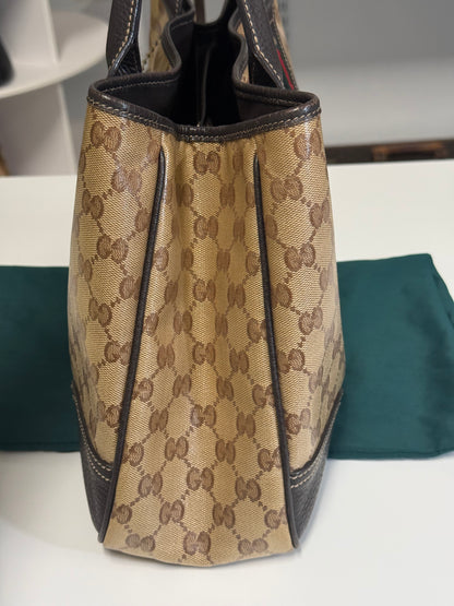 Gucci GG Crystal Princy Tote Bag 293592 Brown PVC