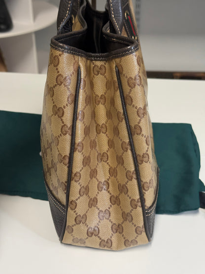 Gucci GG Crystal Princy Tote Bag 293592 Brown PVC