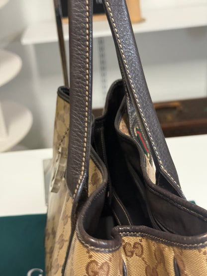Gucci GG Crystal Princy Tote Bag 293592 Brown PVC