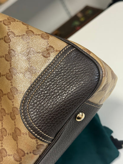 Gucci GG Crystal Princy Tote Bag 293592 Brown PVC