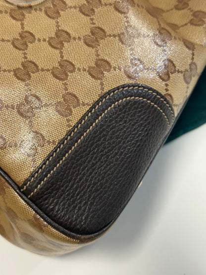 Gucci GG Crystal Princy Tote Bag 293592 Brown PVC