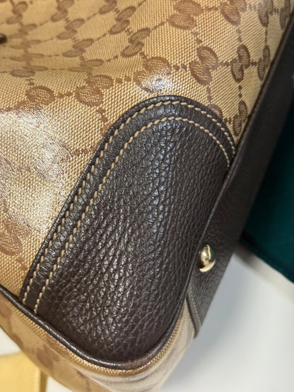 Gucci GG Crystal Princy Tote Bag 293592 Brown PVC