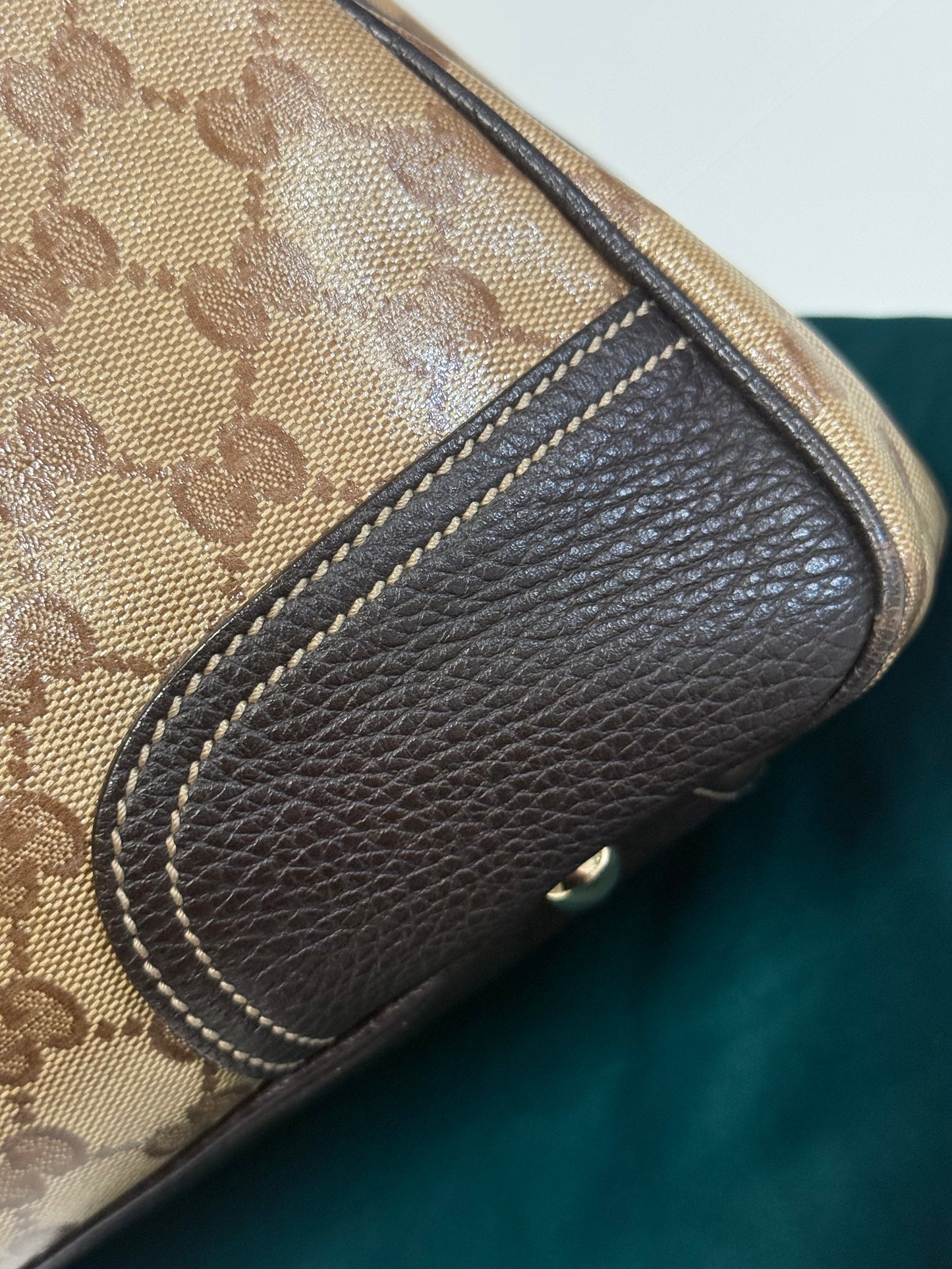 Gucci GG Crystal Princy Tote Bag 293592 Brown PVC