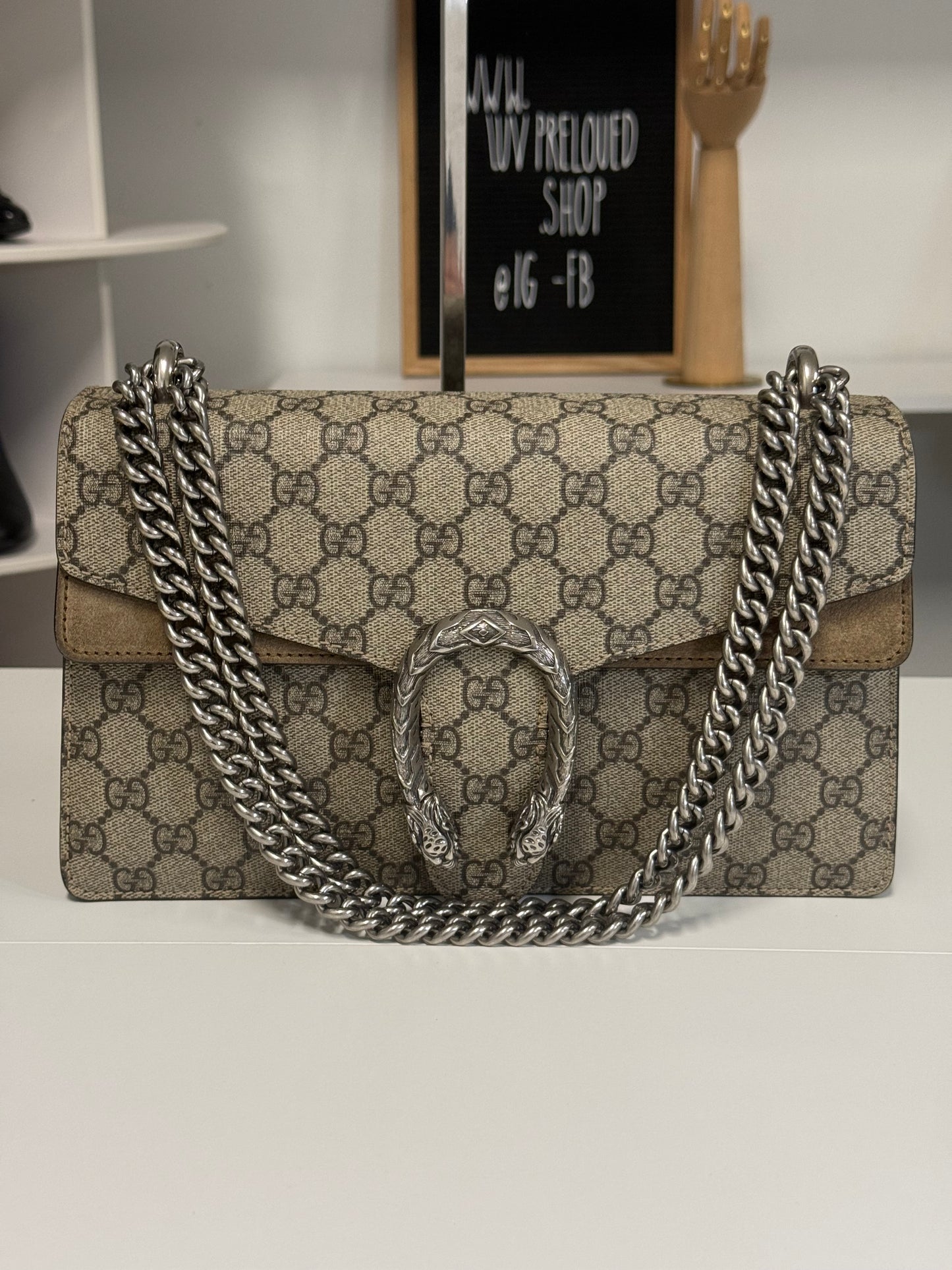 Gucci Dionysus Small GG Supreme Shoulder Bag