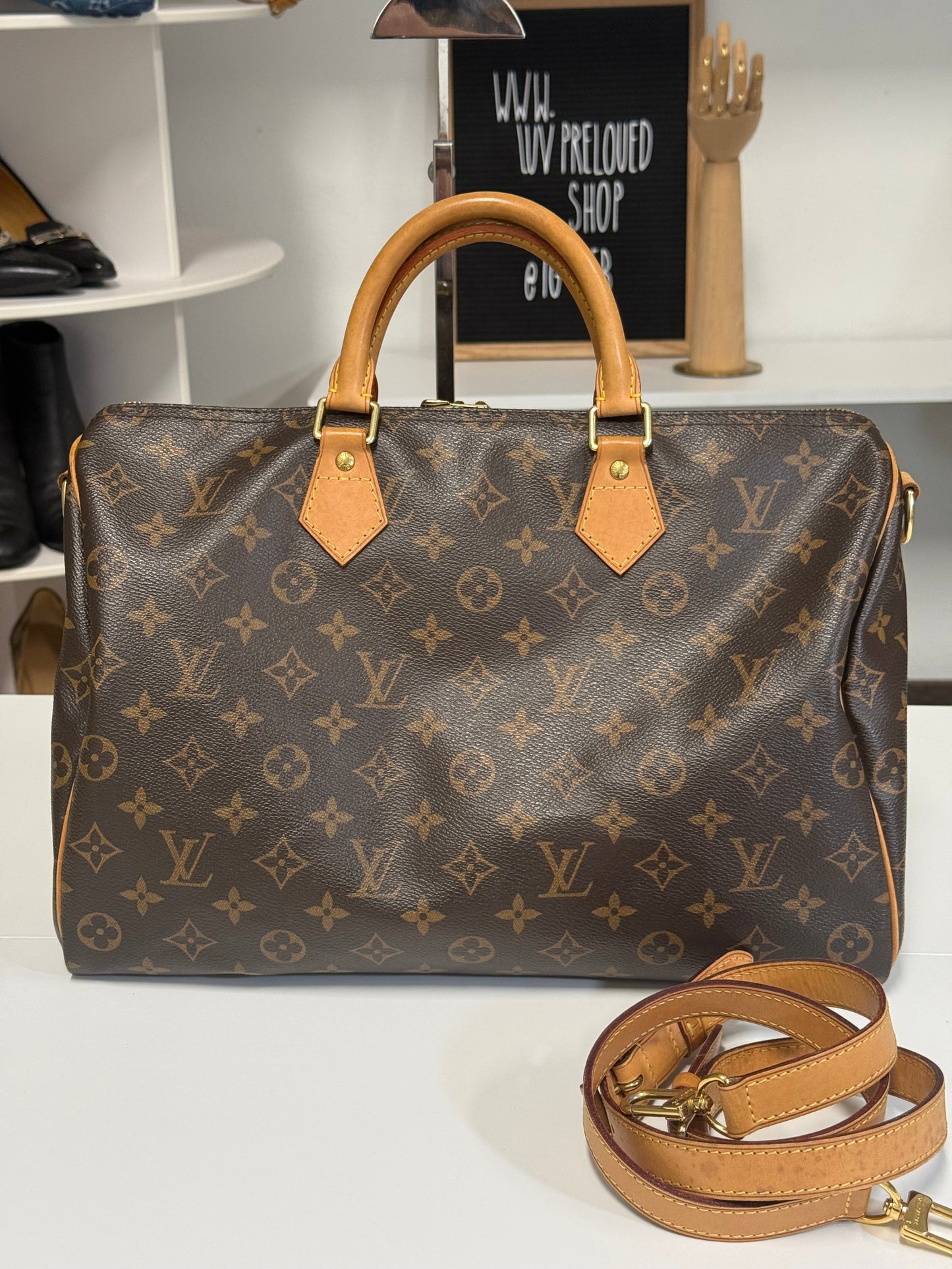 Louis Vuitton Monogram Canvas Speedy Bandouliere 35 Bag